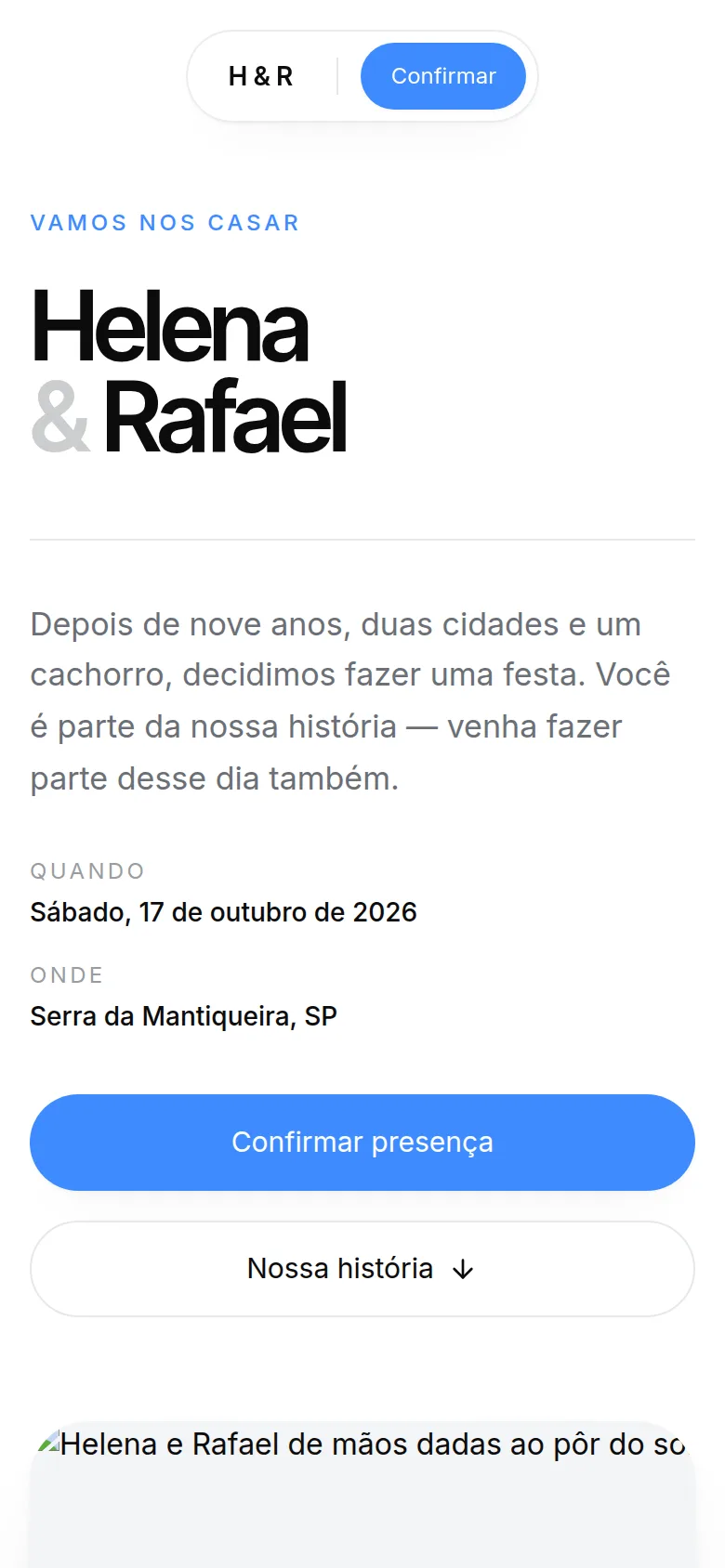 Modelo Minimalista Moderno — versão mobile