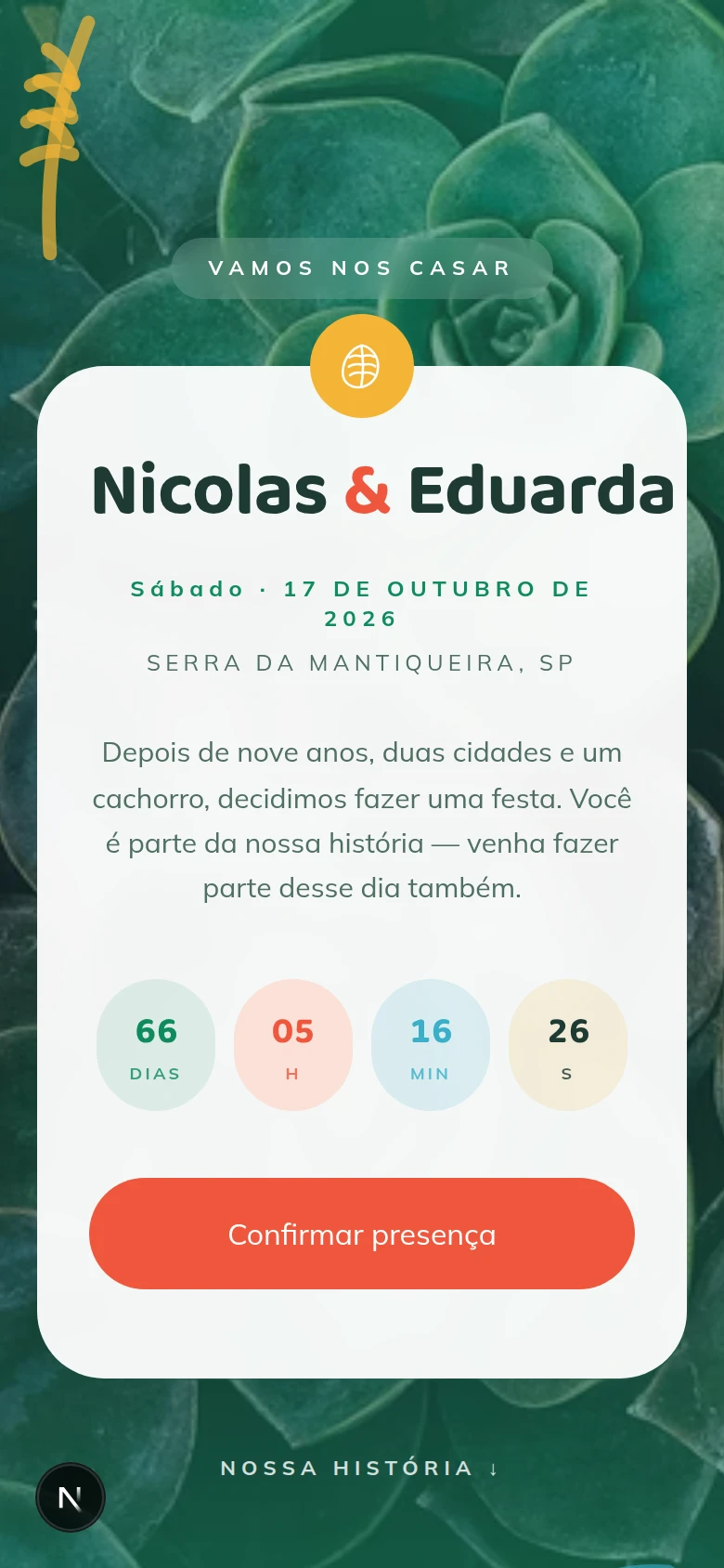 Modelo Tropical Vibrante — versão mobile