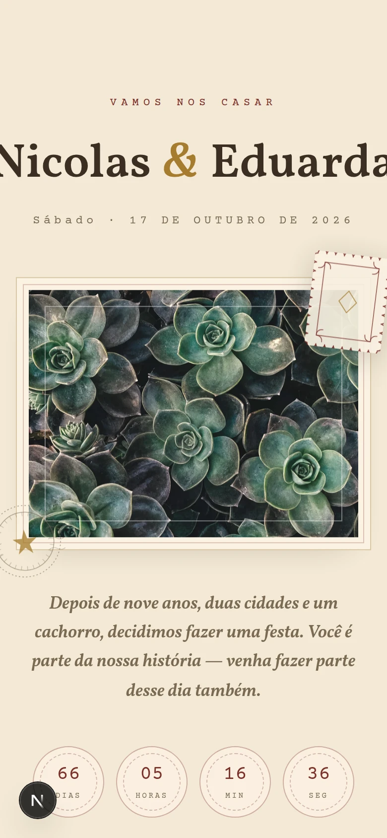 Modelo Vintage Retrô — versão mobile
